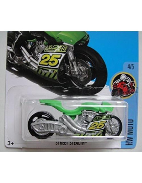 Hot Wheels Moto Street Stealth 2017 Cromo Verde 1:64