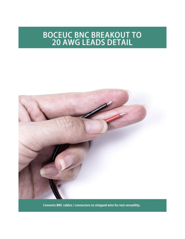 Cables de Prueba BNC BOCEUC 150mm 5A para Multímetro