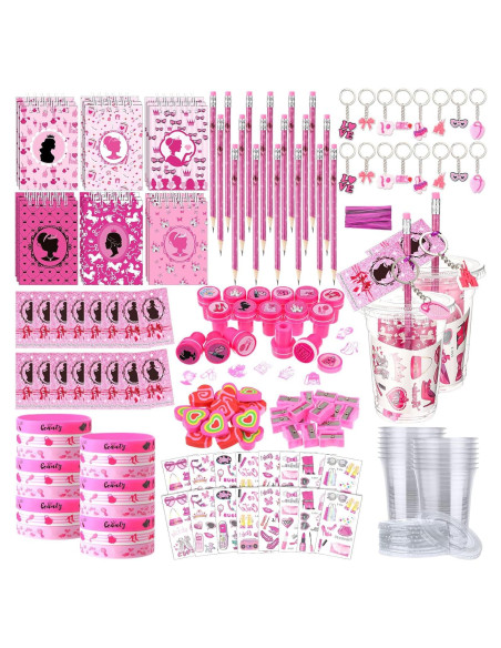 Set de Papelería Escolar Colarr 161 Pcs Niña Rosa Fiesta