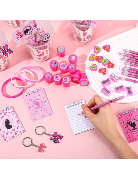 Set de Papelería Escolar Colarr 161 Pcs Niña Rosa Fiesta