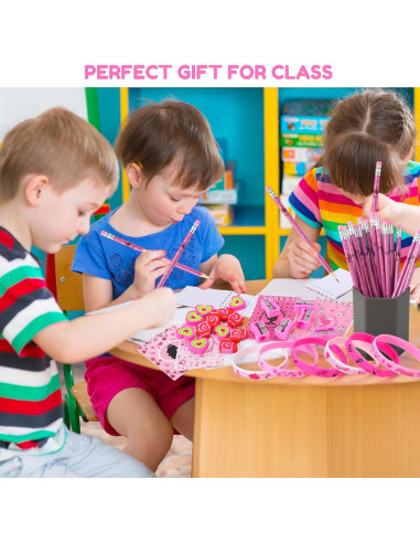 Set de Papelería Escolar Colarr 161 Pcs Niña Rosa Fiesta