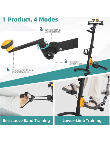 Bicicleta de Ejercicio MEETWARM Plegable para Ancianos 122kg