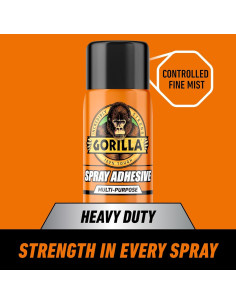 Adhesivo en aerosol Gorilla 396g - Multiusos, transparente, 2 unidades 2
