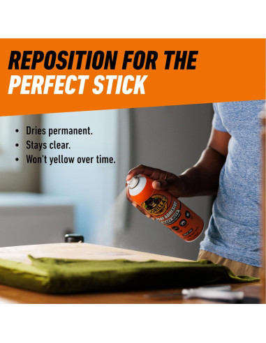 Adhesivo en aerosol Gorilla 396g - Multiusos, transparente, 2 unidades