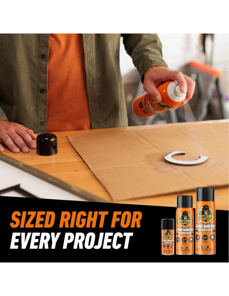 Adhesivo en aerosol Gorilla 396g - Multiusos, transparente, 2 unidades