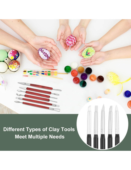 Juego de 11 Herramientas de Esculpir Arcilla YOKIVE - Negro