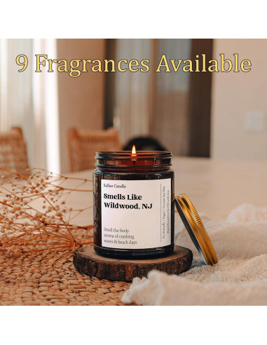 Vela Ecológica de Cera de Soja Sallas 4oz y 9oz Aromas Variados