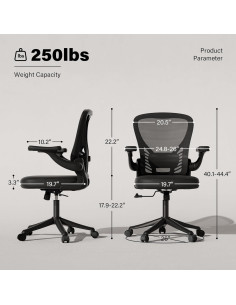 Silla de Oficina Ergonómica GYI M920 con Soporte Lumbar Ajustable 2