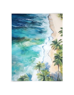 Impresión Acuarela Playa República Dominicana 40x30 cm