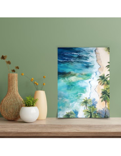 Impresión Acuarela Playa República Dominicana 40x30 cm 2