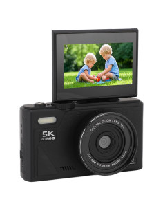 Cámara Digital 5K Bewinner 75MP Autofocus 18X Pantalla 7.62cm