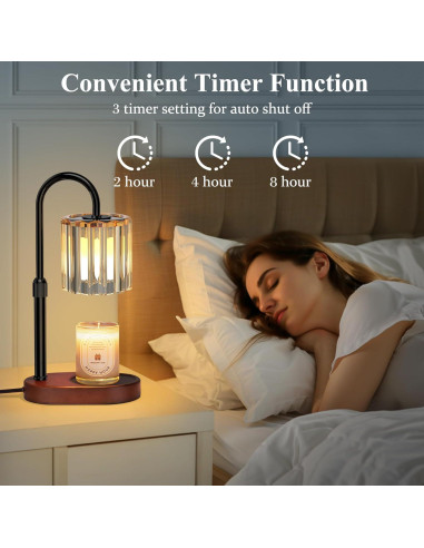 Calentador de Velas Lukasa GS074 con Temporizador y Altura Ajustable