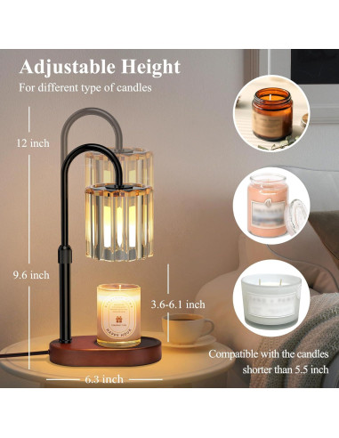 Calentador de Velas Lukasa GS074 con Temporizador y Altura Ajustable