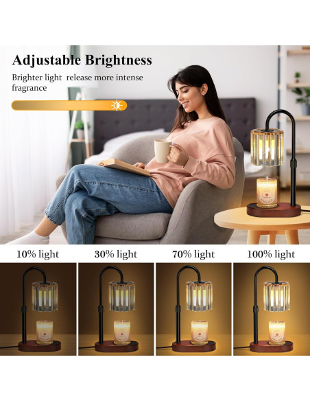 Calentador de Velas Lukasa GS074 con Temporizador y Altura Ajustable