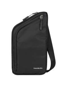 Bolsa Cruzada Delgada Travelon con Protección RFID - Unisex