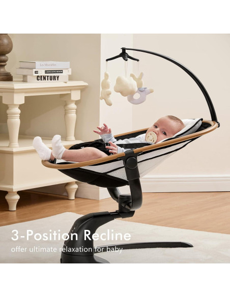 Columpio Eléctrico para Bebés Angelbliss S801 con Detección de Llanto