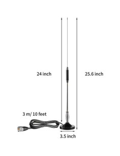 Kit de Antena CB Eifagur 27MHz con Montaje Magnético 3m 2