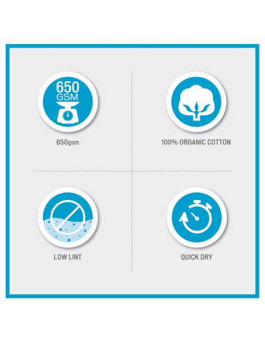 Conjunto de Toallas de Baño Madison Park 6 Piezas Algodón Orgánico