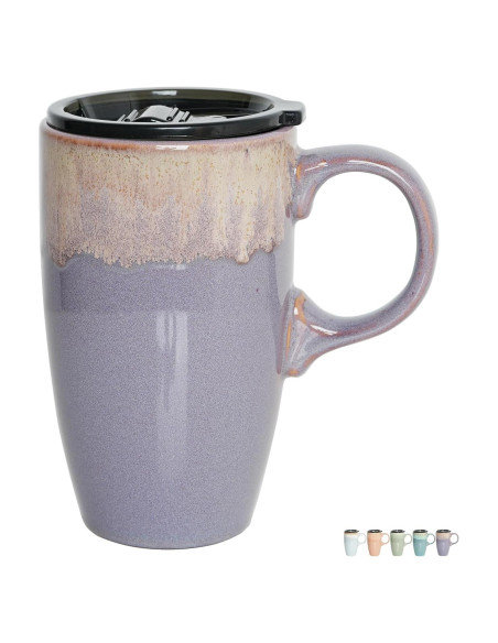 Taza de Viaje Cerámica Bosmarlin 532 ml Púrpura Profundo