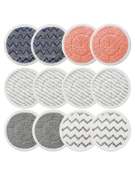 Paquete de 12 Paños Mejorados para Mopas de Vapor Shark