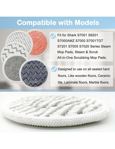 Paquete de 12 Paños Mejorados para Mopas de Vapor Shark