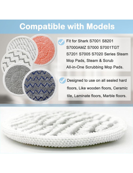 Paquete de 12 Paños Mejorados para Mopas de Vapor Shark