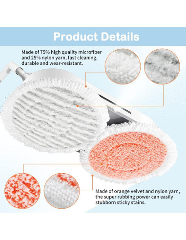 Paquete de 12 Paños Mejorados para Mopas de Vapor Shark