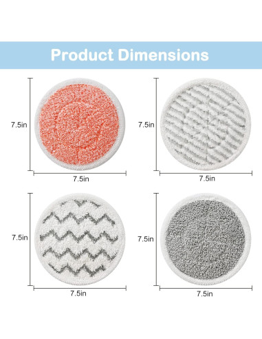 Paquete de 12 Paños Mejorados para Mopas de Vapor Shark