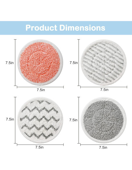 Paquete de 12 Paños Mejorados para Mopas de Vapor Shark