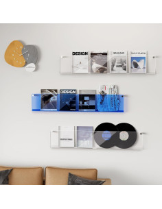 Soporte de Revistas Acrílico ROYALITA 43 cm Paquete de 2 2