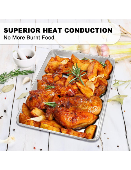 Juego de bandejas para hornear EWFEN 45.72x32.06cm Aluminio