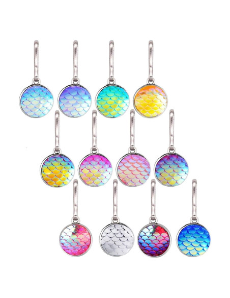 12 Encantos de Tirador de Cremallera Brillantes para Reparación