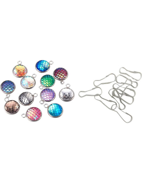 12 Encantos de Tirador de Cremallera Brillantes para Reparación