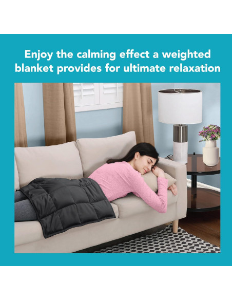 Manta con Peso Reversible Dream Lab 50.8x58.4 cm Carbón