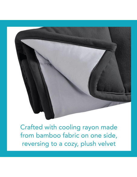 Manta con Peso Reversible Dream Lab 50.8x58.4 cm Carbón