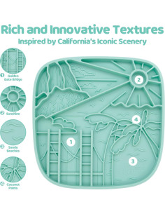 Alfombra de Alimentación Lenta Puzzle Feeder Verde 3 Tazas 2