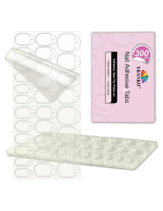 300 Pestañas Adhesivas para Uñas EBANKU Ultra Finas 15 Tamaños