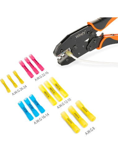 Conectores de Crimpado Termoretráctiles Wirefy 150 Piezas 1.5-2.5 mm