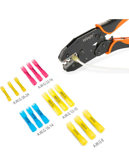 Conectores de Crimpado Termoretráctiles Wirefy 150 Piezas 1.5-2.5 mm