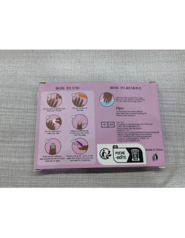 300 Pestañas Adhesivas para Uñas EBANKU Ultra Finas 15 Tamaños