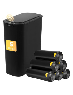 Basurero automático LJIACLEA 5 galones negro con sensor