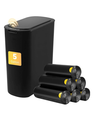 Basurero automático LJIACLEA 5 galones negro con sensor