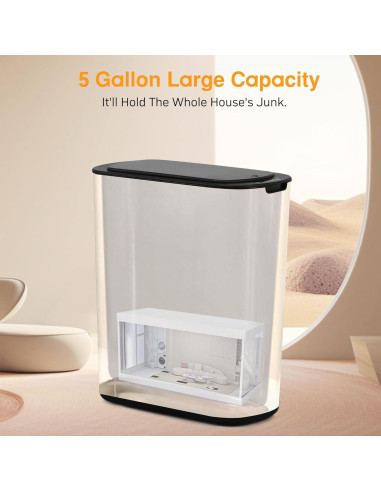 Basurero automático LJIACLEA 5 galones negro con sensor