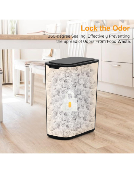 Basurero automático LJIACLEA 5 galones negro con sensor