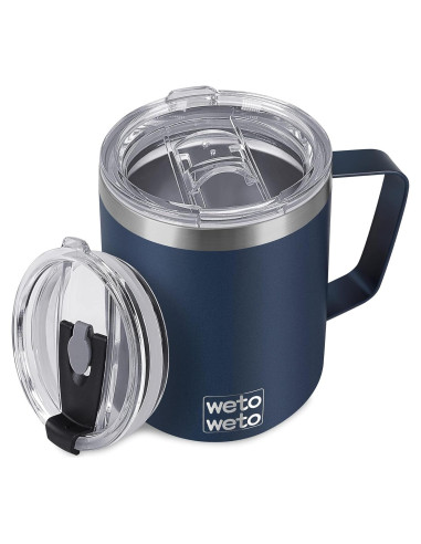 Taza de Café Aislada al Vacío WETOWETO 414 ml Azul Marino