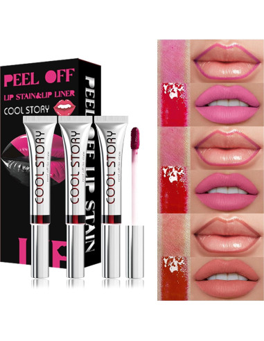 Set de 3 Tintes Labiales Peel-Off BAISEN DIARY - Hidratantes