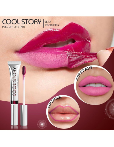 Set de 3 Tintes Labiales Peel-Off BAISEN DIARY - Hidratantes