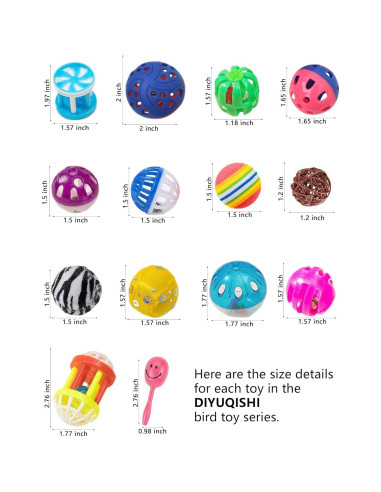 Set de Juguetes para Aves DIYUQISHI - 23 Piezas Diversión Segura