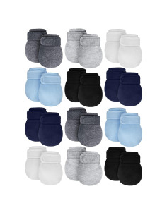 Newcotte 12 Pares de Mitones Ajustables para Bebés Algodón
