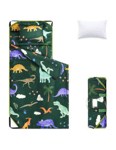 Esterilla de Siesta Dinosaurio Verde Oscuro Despertar en Nube 132x56cm